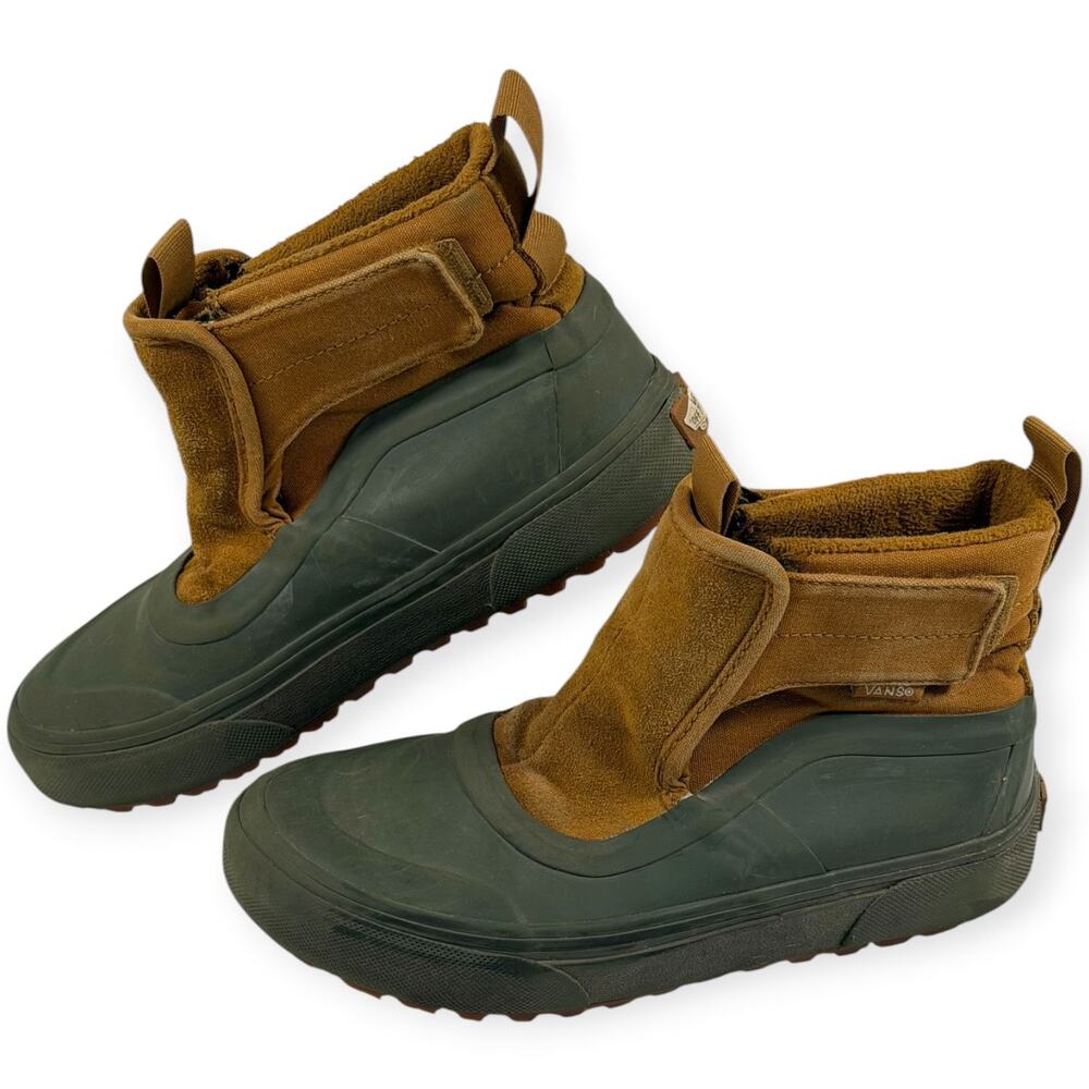 Vans Hi-Terrain V MTE-1 Slip On Boots, Olive/Tan, Leather/Rubber, Youth 3Y